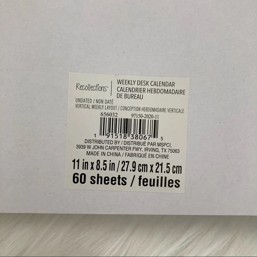 Weekly Desk Calendar - Picture 5 of 5